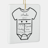 ベビーオーナメント-初めてのクリスマス誕生の状態 セラミックオーナメント (右)