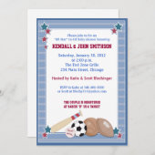 ベビーオールスターズスポーツベビーシャワー招待状 招待状 (正面/裏面)