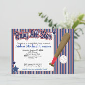 ベビーオールスターベースボールチャンプベビーシャワー招待状 招待状 (スタンド正面)