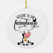 ベビーカウウェルカム私たちの農家 セラミックオーナメント (裏面)
