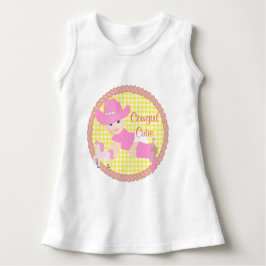 ベビーカウガール ピンクハット ブーツと馬のノースリーブ ベビーTシャツ
