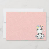 ベビーカウファースト誕生日フローラふくらはぎフォトコラージュ 招待状 (裏面)