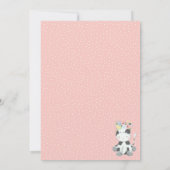 ベビーカウファースト誕生日フローラカーフオンウッド素朴 招待状 (裏面)