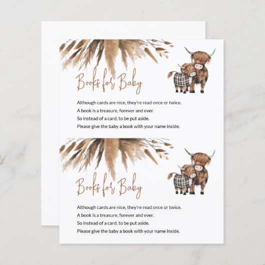 ベビーカウファームカードセンターカットの予算ブック (正面/裏面)