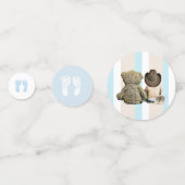 ベビーカウボーイとテディベアブルーとタン紙吹雪 コンフェッティ (裏面)