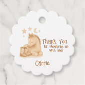 ベビーカウボーイブーツとフォール赤ちゃんシャワー フェイバータグ (正面)