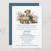 ベビーカウボーイベビーシャワー招待状 招待状 (正面/裏面)