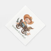 ベビーカウボーイベビーシャワー スタンダードランチョンナプキン (角)