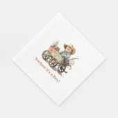 ベビーカウボーイベビーシャワー スタンダードランチョンナプキン (角)