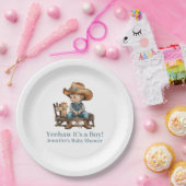 ベビーカウボーイベビーシャワー ペーパープレート (パーティー)