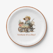 ベビーカウボーイベビーシャワー ペーパープレート (正面)