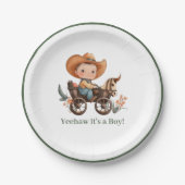 ベビーカウボーイベビーシャワー ペーパープレート (正面)