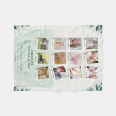 ベビーカスタムの1年目の旅フォトコラージュ フリースブランケット (正面(横))