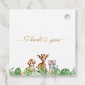 ベビーカスタムキリン赤ちゃんシャワーメッセージカード フェイバータグ (裏面)