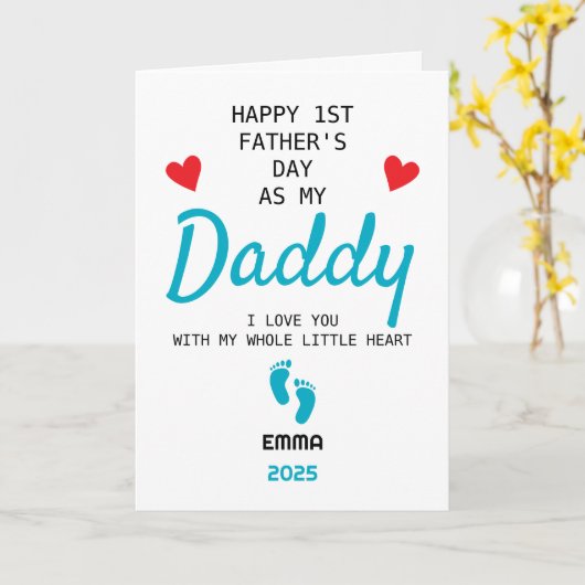 ベビーカスタムギフトから第1親父の日 カード (黄色い花)