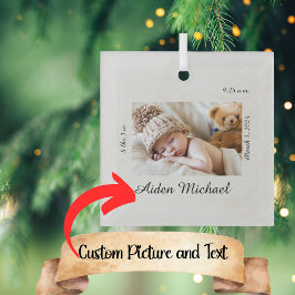 ベビーカスタムクリスマス飾り ガラスオーナメント