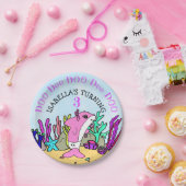 ベビーカスタムシャーク誕生日パーティー ペーパープレート (パーティー)