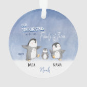 ベビーカスタムズキュート初めてのクリスマスオーナメント オーナメント (裏面)
