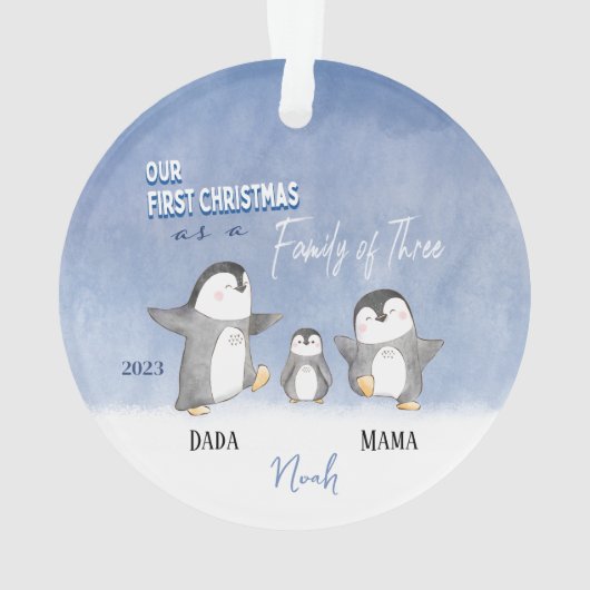 ベビーカスタムズキュート初めてのクリスマスオーナメント オーナメント (裏面)