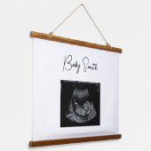 ベビーカスタムソノグラム超音波木材トッピング 吊り下げ型タペストリー (傾斜あり)