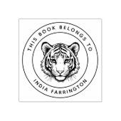 ベビーカスタムタイガーこの本は子供の名前に属している ラバースタンプ (インプリント)