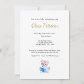 ベビーカスタムタイガーと花ベビーシャワー 招待状 (裏面)