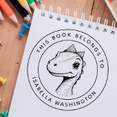 ベビーカスタムディーノこの本はキッドの名前に属している セルフインキングスタンプ