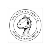 ベビーカスタムディーノこの本はキッドの名前に属している ラバースタンプ (インプリント)