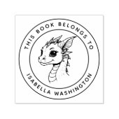 ベビーカスタムドラゴンこの本はキッドの名前だ セルフインキングスタンプ (デザイン)