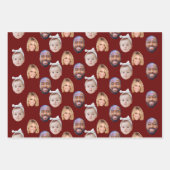 ベビーカスタムパパママ顔マグカップベビー3写真 ラッピングペーパーシート (正面)