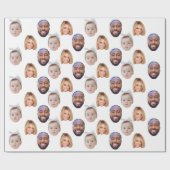 ベビーカスタムパパママ顔マグカップベビー3写真 ラッピングペーパー (フラット)