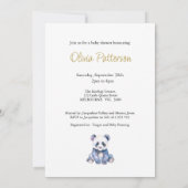 ベビーカスタムパンダベビーシャワー招待状 招待状 (裏面)