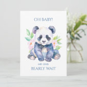 ベビーカスタムパンダベビーシャワー 招待状 (スタンド正面)