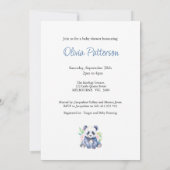 ベビーカスタムパンダベビーシャワー 招待状 (裏面)