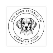ベビーカスタムビーグルこの本はキッドの名前に属している セルフインキングスタンプ (デザイン)