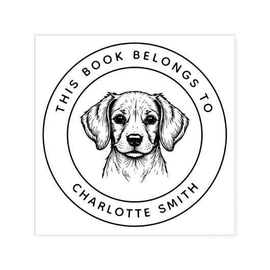ベビーカスタムビーグルこの本はキッドの名前に属している セルフインキングスタンプ (デザイン)