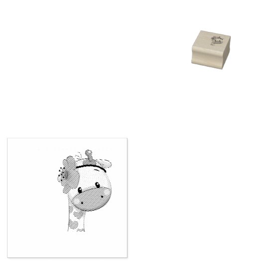 ベビーカスタムピンクガールGiraffeゴムスタンプ ラバースタンプ (押印)