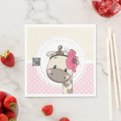 ベビーカスタムピンクキリン紙ナプキンス スタンダードランチョンナプキン (インサイチュ)