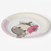 ベビーカスタムピンクキリン紙プレート ペーパープレート (アングル)