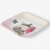 ベビーカスタムピンクキリン紙プレート ペーパープレート (傾斜あり)