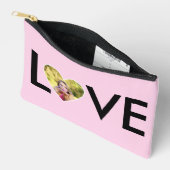 ベビーカスタムピンクハートフレーム内の写真 アクセサリーポーチ (見開き)