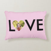 ベビーカスタムピンクハートフレーム内の写真 アクセントクッション (正面)