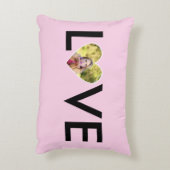 ベビーカスタムピンクハートフレーム内の写真 アクセントクッション (裏面(縦))