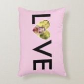 ベビーカスタムピンクハートフレーム内の写真 アクセントクッション (正面(垂直))