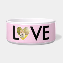 ベビーカスタムピンクハートフレーム内の写真 ボウル