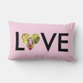 ベビーカスタムピンクハートフレーム内の写真 ランバークッション (裏面)