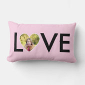 ベビーカスタムピンクハートフレーム内の写真 ランバークッション (正面)