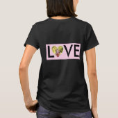 ベビーカスタムピンクハートフレーム内の写真 Tシャツ (裏面)