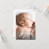 ベビーカスタムフォトジョーフル台本クリスマス誕生 カード (正面/裏面インサイチュ)