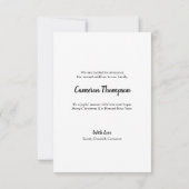 ベビーカスタムフォトジョーフル台本クリスマス誕生 カード (裏面)